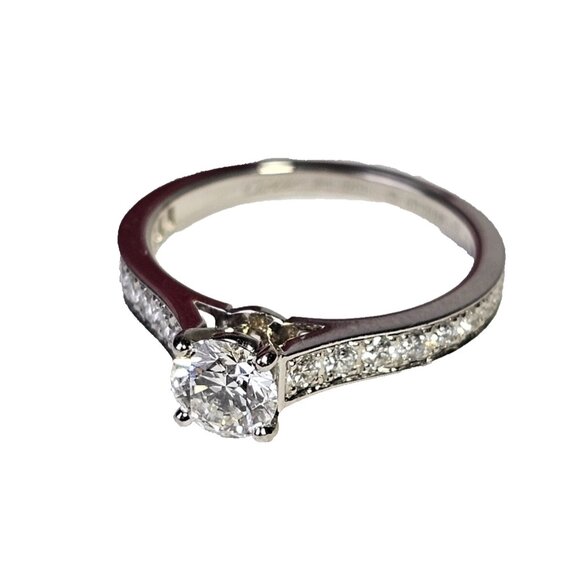 CARTIER RING SOLITAIRE Diamond 0.4ct Platinum Pt 950 Gold Ring W Box GIA CERT - Picture 16 of 16